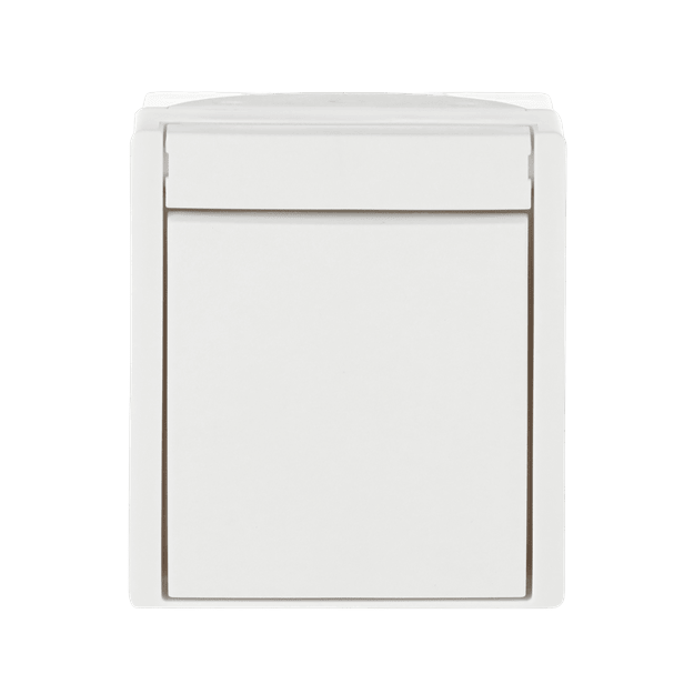 Busch-Jaeger 2601/7 W-54 Wippschalter Kreuzschaltung (Thermoplast) Alpinweiß ocean® (IP 44) Aufputz 2CKA001085A1620