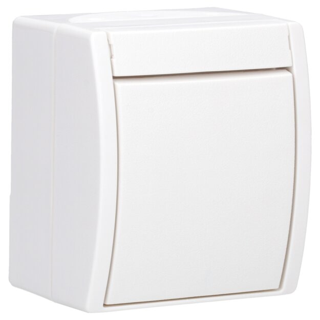 Busch-Jaeger 2601/2 W-54 Wippschalter Ausschaltung, 2-polig (Thermoplast) Alpinweiß ocean® (IP 44) Aufputz 2CKA001085A1627