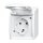 Busch-Jaeger 20 EWN-54 SCHUKO® Steckdose mit Klappdeckel und Beschriftungsfeld (Thermoplast) Alpinweiß ocean® (IP 44) Aufputz Steckdose 2CKA002083A0831