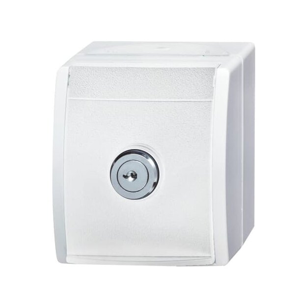 Busch-Jaeger 20 EWSL-54 SCHUKO® Steckdose (Thermoplast) Alpinweiß ocean® (IP 44) Aufputz Steckdose 2CKA002083A0832