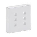 Busch-Jaeger 1575 CN-84 Zentralscheibe 6-fach, beleuchtbar, mit Beschriftungsfeld (Thermoplast) Studioweiß carat® 2CKA001582A0353