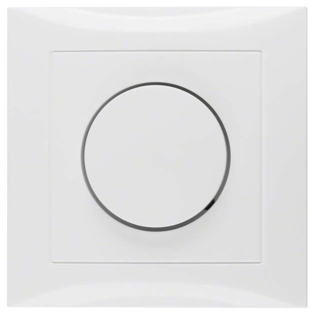 Berker 11308989 Abdeckplatte mit Regulierknopf für Drehdimmer S.1 Polarweiß glänzend