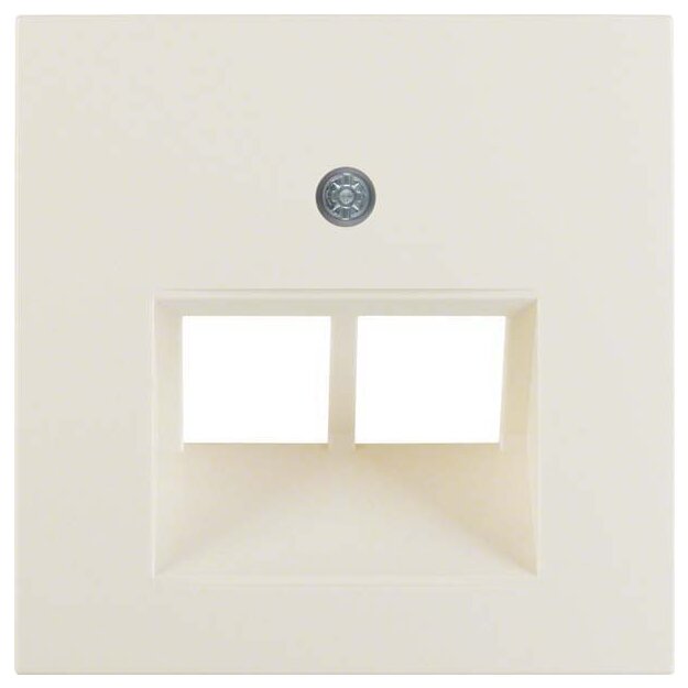 Berker 14098982 Zentralstück für UAE Steckdose 2-fach S.1/B.3/B.7 Weiß glänzend