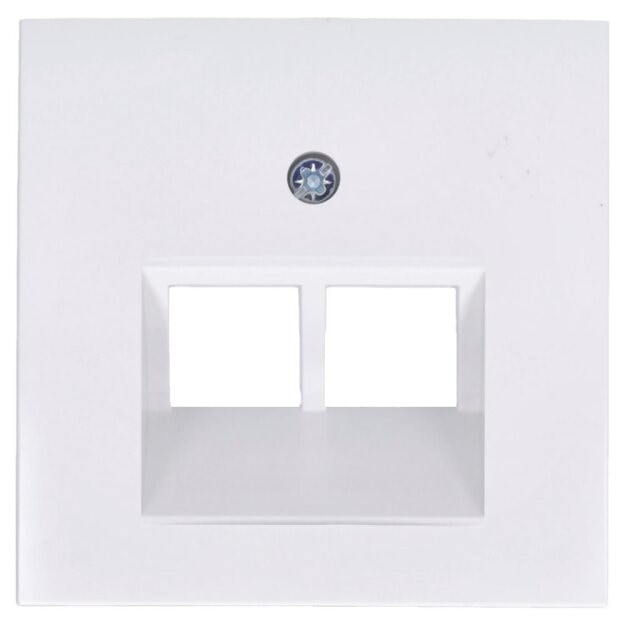 Berker 14098989 Zentralstück für UAE Steckdose 2-fach S.1/B.3/B.7 Polarweiß glänzend