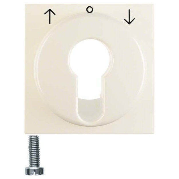 Berker 15068982 Zentralstück für Jalousie-Schlüsselschalter/-taster S.1/B.3/B.7 Weiß glänzend
