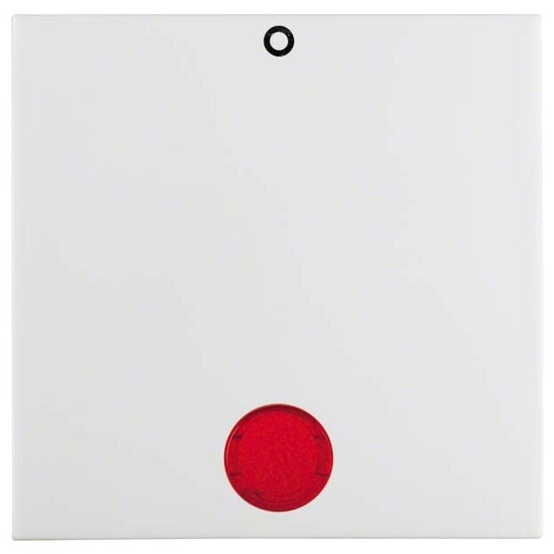 Berker 16248989 Wippe mit Roter Linse und Aufdruck 0 S.1/B.3/B.7 Polarweiß glänzend