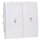 Berker 16258989 Wippe 2-fach mit Aufdruck Symbol Pfeil S.1/B.3/B.7 Polarweiß glänzend