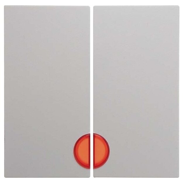 Berker 16278989 Wippe 2-fach mit Roter Linse S.1/B.3/B.7 Polarweiß glänzend