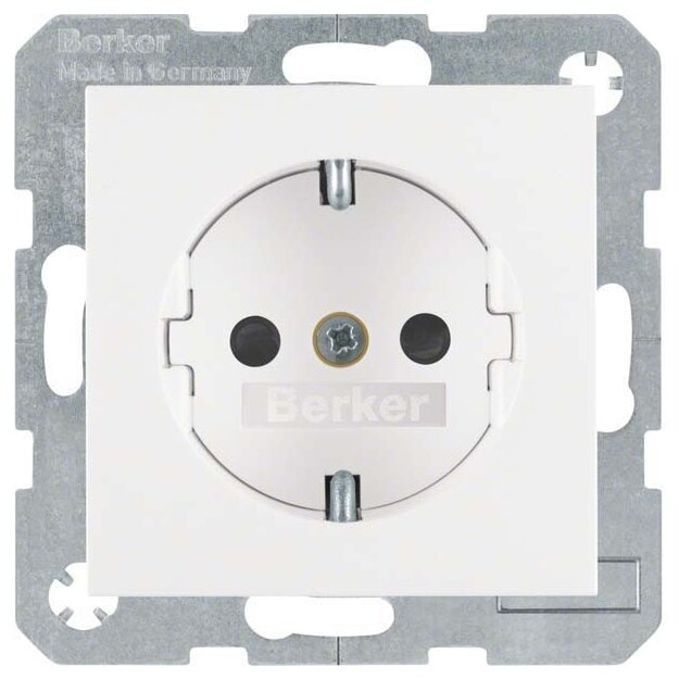 Berker 41238989 Steckdose SCHUKO mit erhöhtem Berührungsschutz S.1/B.3/B.7 Polarweiß glänzend