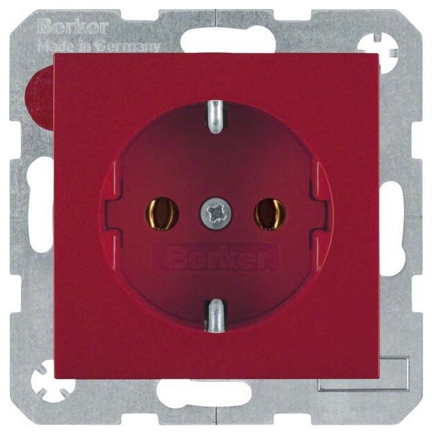 Berker 41438912 Steckdose SCHUKO S.1/B.3/B.7 Rot glänzend