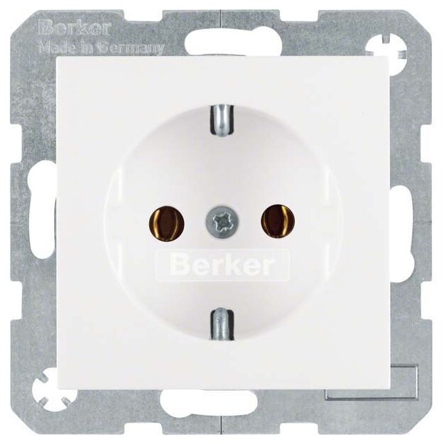 Berker 41438989 Steckdose SCHUKO S.1/B.3/B.7 Polarweiß glänzend