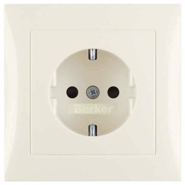Berker 47228982 Steckdose SCHUKO mit Abdeckpl. und erhöhter Berührungsschutz S.1/B.3/B.7 Weiß glänzend