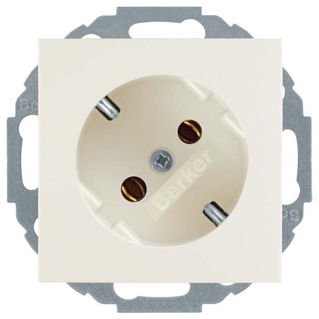 Berker 47278982 Steckdose SCHUKO 45° S.1/B.3/B.7 Weiß glänzend