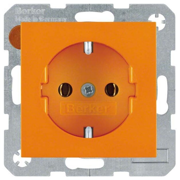 Berker 47438914 Steckdose SCHUKO S.1/B.3/B.7 Orange glänzend