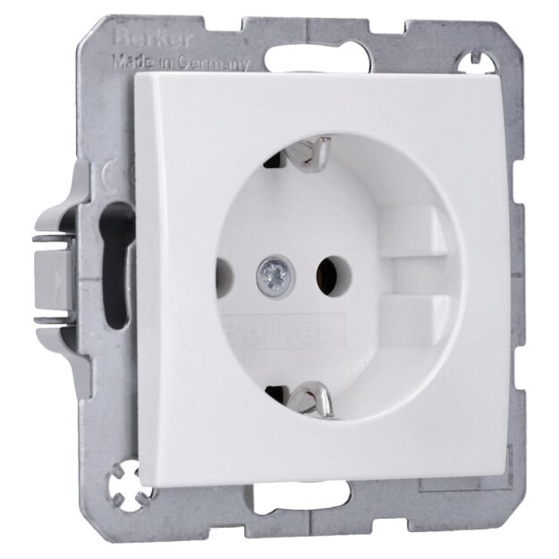 Berker 47438989 Steckdose SCHUKO S.1/B.3/B.7 Polarweiß glänzend