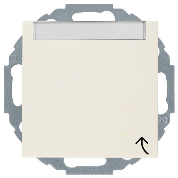 Berker 47468982 Steckdose SCHUKO mit Klappdeckel und Beschriftungsfeld S.1/B.3/B.7 Weiß glänzend