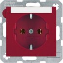 Berker 47508902 Steckdose SCHUKO mit Beschriftungsfeld...