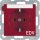 Berker 47508915 Steckdose SCHUKO mit Beschriftungsfeld und Aufdruck S.1/B.3/B.7 Rot glänzend