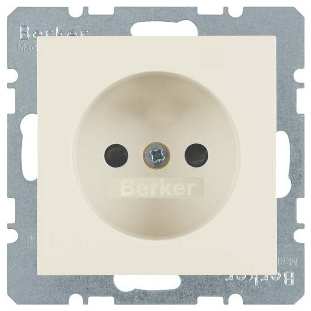 Berker 6167038982 Steckdose ohne Schutzkontakt S.1/B.3/B.7 Weiß glänzend