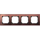 Merten 489415 M-PLAN-Echtglasrahmen 4-fach Mahagonibraun