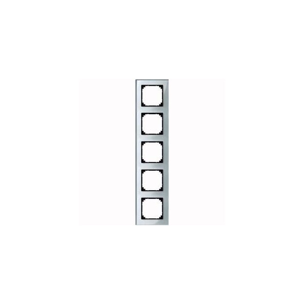 Merten 489560 M-PLAN-Echtglasrahmen 5-fach Diamantsilber