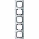 Merten 489560 M-PLAN-Echtglasrahmen 5-fach Diamantsilber