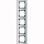 Merten 489560 M-PLAN-Echtglasrahmen 5-fach Diamantsilber