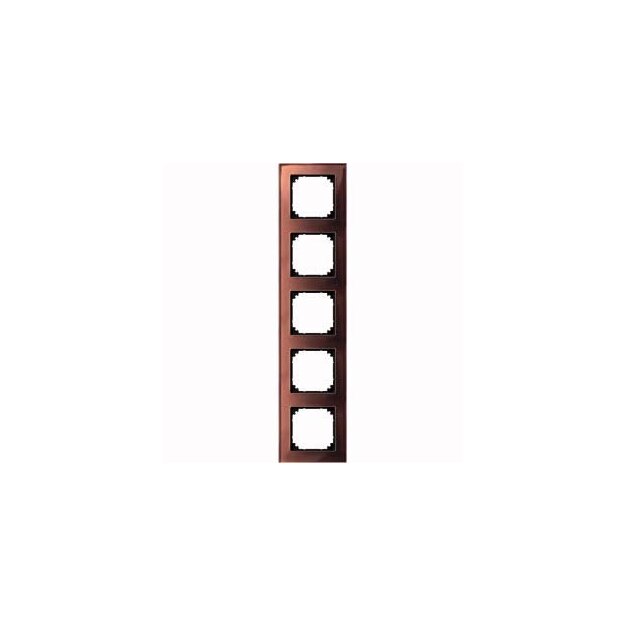 Merten 489515 M-PLAN-Echtglasrahmen 5-fach Mahagonibraun