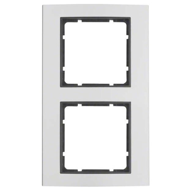 Berker 10123004 Rahmen 2-fach B.3 Alu/Anthrazit matt Aluminium eloxiert