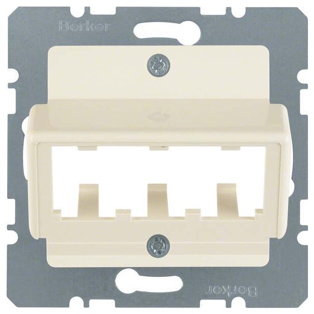 Berker 142702 Zentralplatte für 3 MINI-COM Module Zentralplattensystem Weiß glänzend