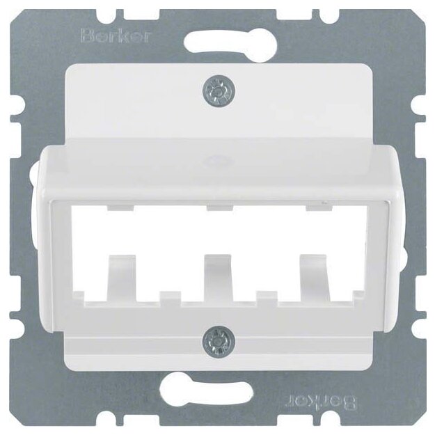 Berker 142709 Zentralplatte für 3 MINI-COM Module Zentralplattensystem Polarweiß glänzend