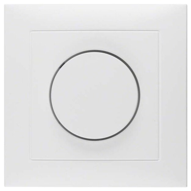 Berker 11309909 Abdeckplatte mit Regulierknopf für Drehdimmer S.1 Polarweiß matt