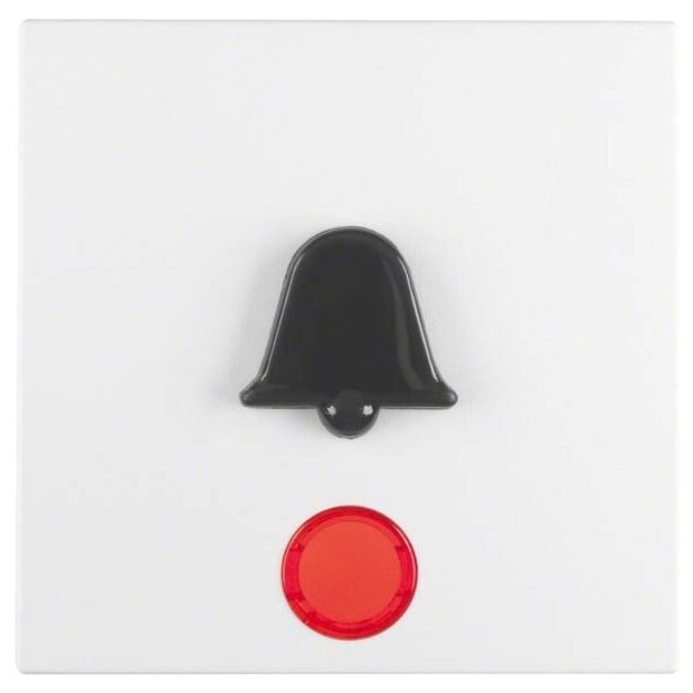 Berker 16511959 Wippe mit Roter Linse und abtastbarem Symbol Klingel S.1/B.3/B.7 Polarweiß matt