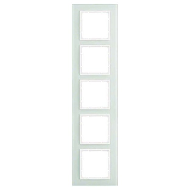 Berker 10156909 Glasrahmen 5-fach B.7 Polarweiß
