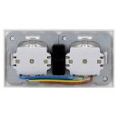Berker 47209909 Steckdosen-Kombination SCHUKO 2-fach mit Rahmen S.1 Polarweiß matt