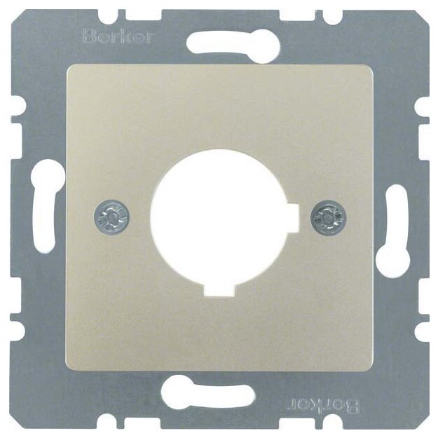 Berker 143204 Zentralplatte für Melde- und Befehlsgerät Ø 22 5 mm Edelstahl lackiert