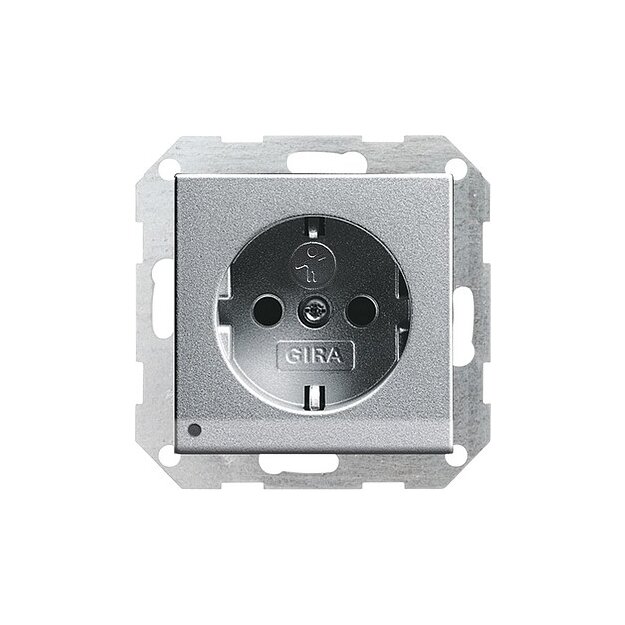 Gira 117026 Schuko LED-Leuchte + Shutter System 55 Farbe Alu