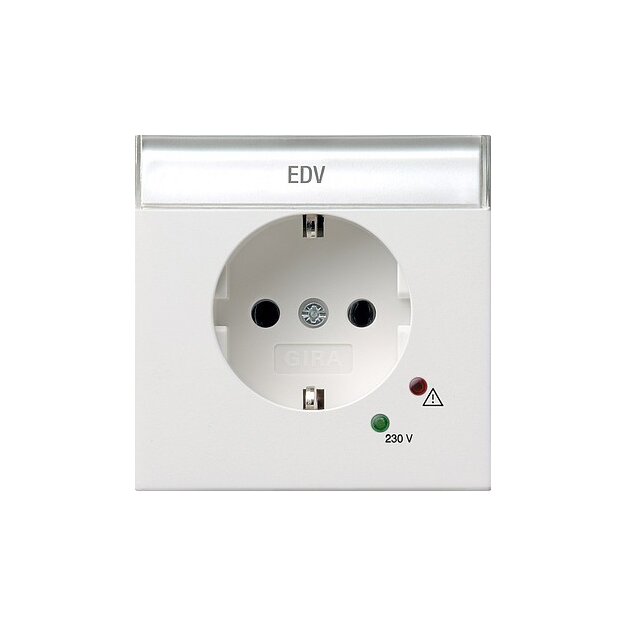 Gira 0451112 Schuko ÜSS + Beschriftungsfeld Flächenschalter Reinweiß