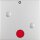 Berker 15771404 Wippe anschraubbar mit Roter Linse und Aufdruck 0 S.1/B.3/B.7 Alu matt