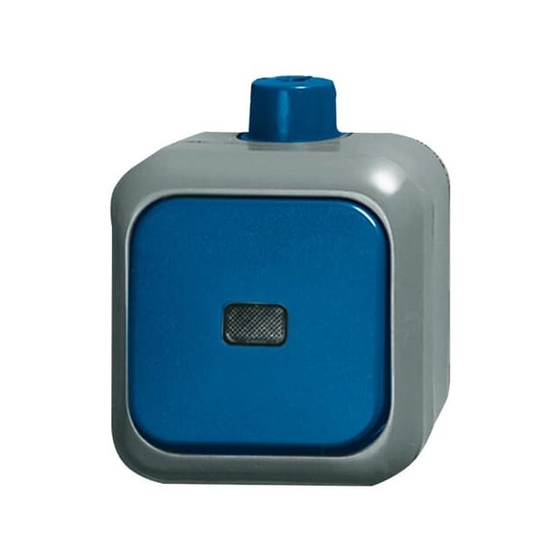 Busch-Jaeger 2601/6 SKWDI Wippkontrollschalter Aus- und Wechselschaltung (Thermoplast) Blau Busch-Duro 2000® WDI(IP 66) 2CKA001084A0854