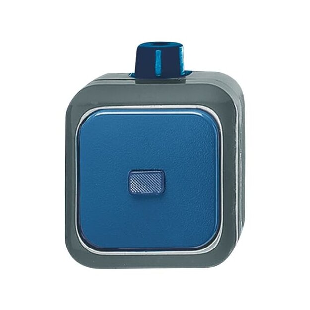 Busch-Jaeger 2601/6 WDI Wippschalter Aus- und Wechselschaltung (Thermoplast) Blau Busch-Duro 2000® WDI(IP 66) 2CKA001084A0797