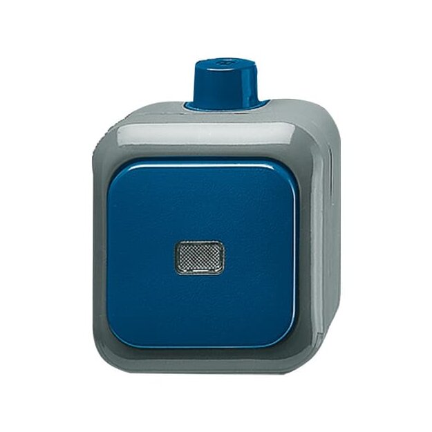 Busch-Jaeger 2601/7 WDI Wippschalter Kreuzschaltung (Thermoplast) Blau Busch-Duro 2000® WDI(IP 66) 2CKA001084A0805