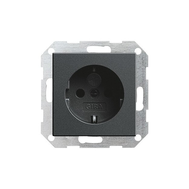 Gira 045328 Schuko Shutter System 55 Anthrazit