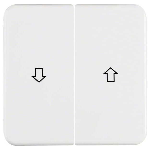 Berker 155229 Wippe 2-fach mit Aufdruck Symbol Pfeil wg Unterputz IP44 Polarweiß glänzend