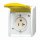 Busch-Jaeger 3016 EWN-54 Busch-Nema-Steckdose mit gelbem Klappdeckel (Thermoplast) Alpinweiß 2CKA002124A0026