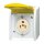 Busch-Jaeger 3015 EWN-54 Busch-Nema-Steckdose mit gelbem Klappdeckel (Thermoplast) Alpinweiß 2CKA002124A0025