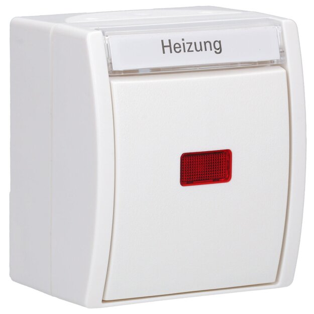 Busch-Jaeger 2601/6 SKWNH-54 Wippkontrollschalter/Heizungsschalter Aus- und Wechselschaltung (Thermoplast) Alpinweiß ocean® (IP 44) Aufputz 2CKA001085A1631