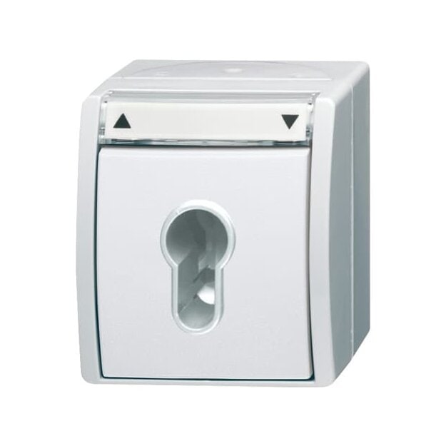 Busch-Jaeger 2712 SLW-54 Jalousieschalter/-taster Wechsel, 2-polig (Thermoplast) Alpinweiß ocean® (IP 44) Aufputz 2CKA001101A0924