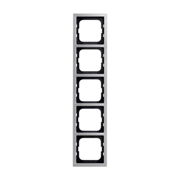 Busch-Jaeger 1725-866K Abdeckrahmen 5-fach Rahmen (Edelstahl) Edelstahl pur edelstahl 2CKA001754A4321