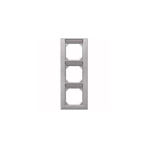 Merten 476360 M-PLAN-Rahmen 3-fach beschriftbar senkrechte Montage Aluminium